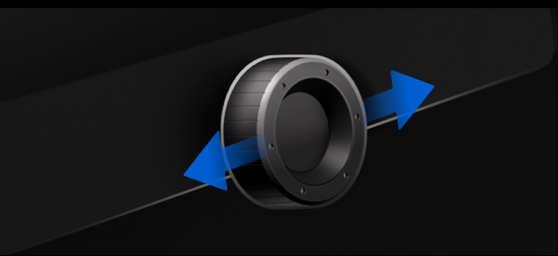 Toggle interaction: jog left or right navigates functions