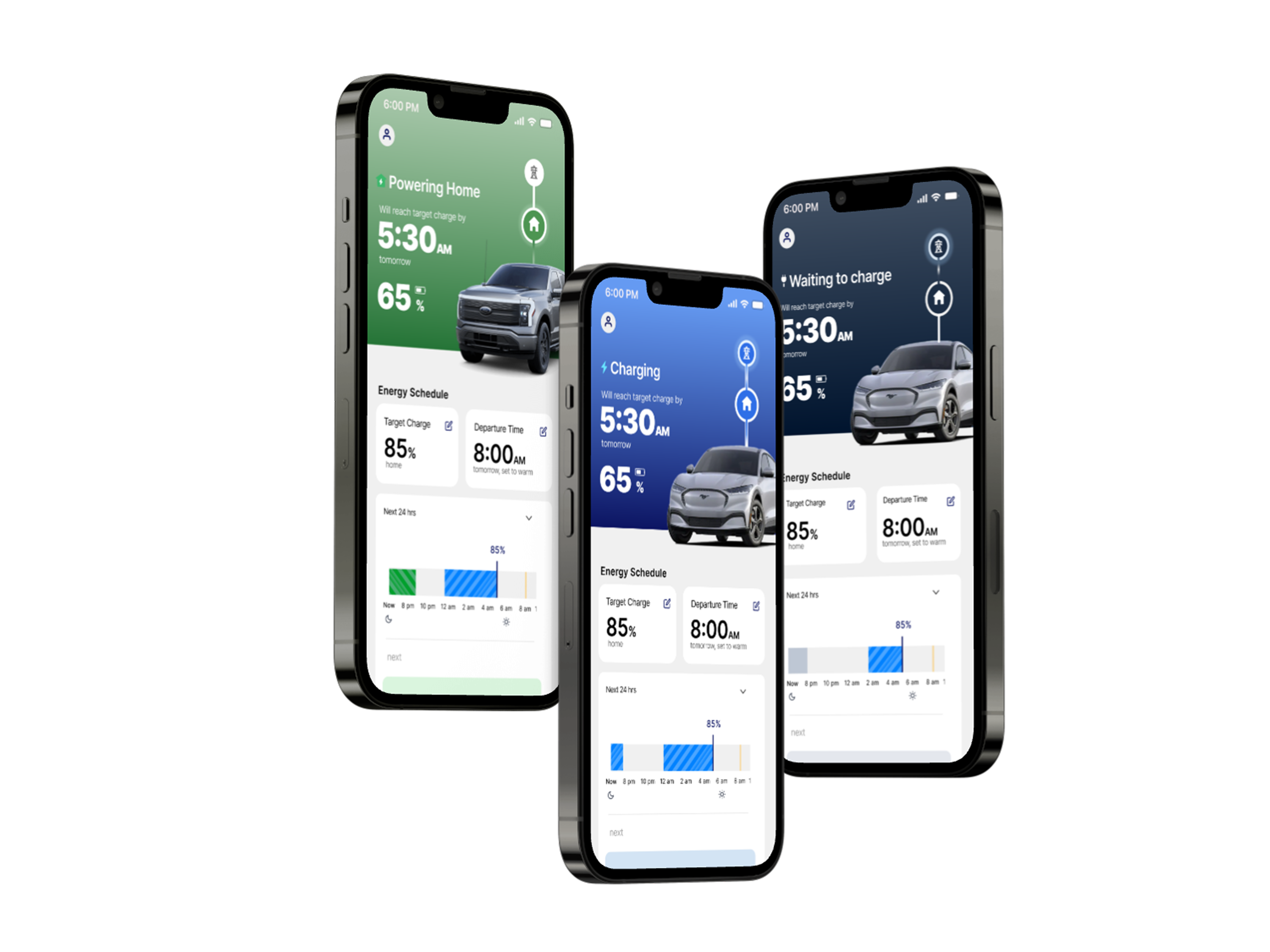 Ford Energy Services: Powering Home, Charging, and Waiting to charge states