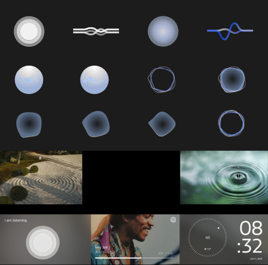 Abstract shapes direction: mood board and visual explorations