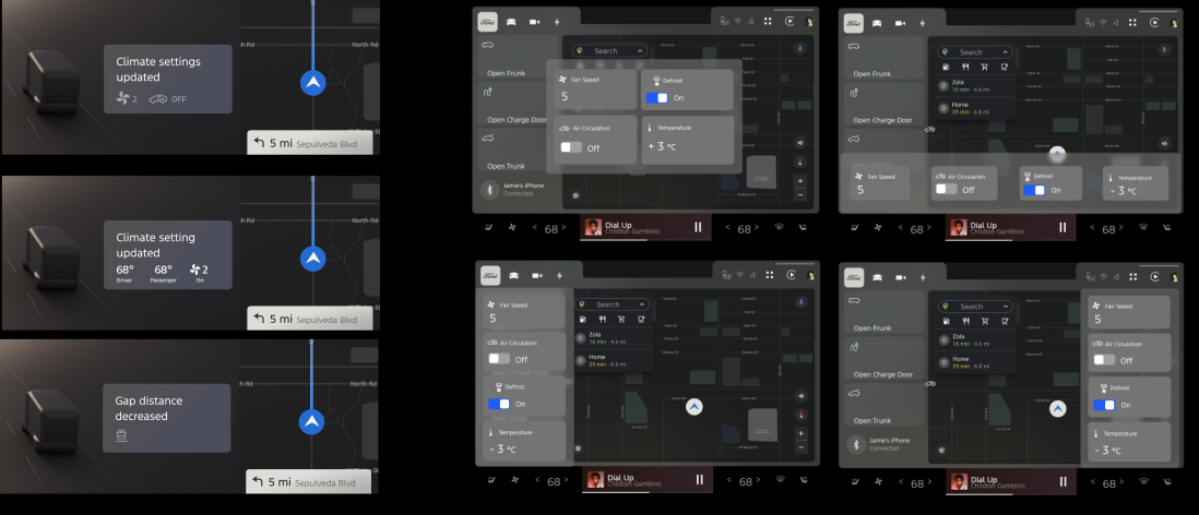 Non-deterministic outputs design exploration: UI variants for communicating adaptive AI responses